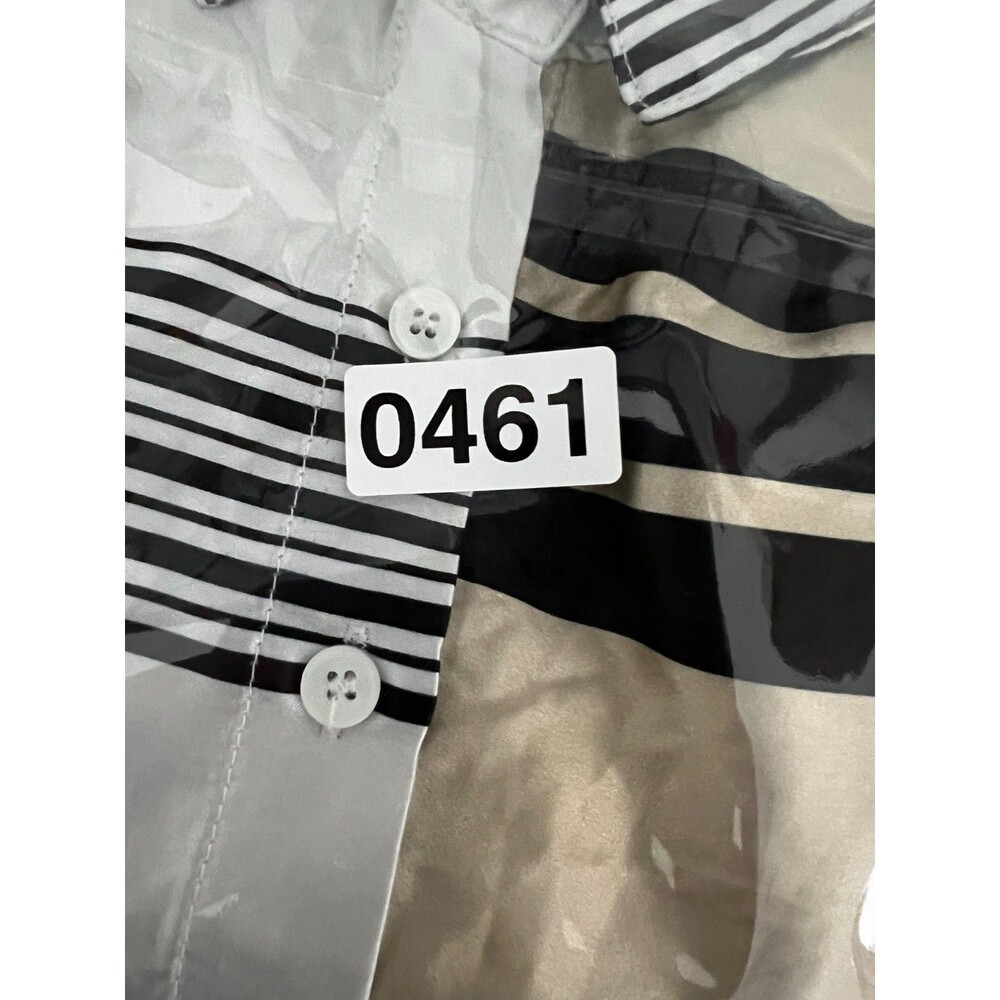 Azura Satin Stripe Wrap Shirt Dress S Tie Front Y2K Mini Statement - Picture 10 of 10